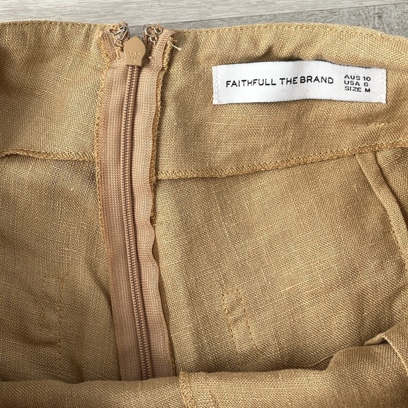 Faithfull The Brand Messina Pants 100% Linen Wide Leg Trousers Women’s M / USA 6 - Picture 11 of 13